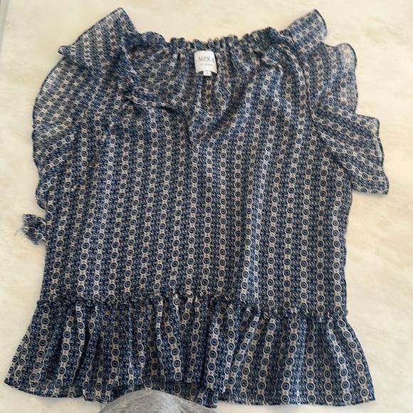 Misa Los Angeles Anile Top in Blue Multi, size small - Picture 1 of 3
